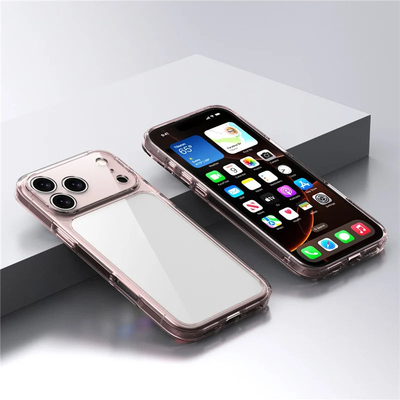 Clear Shockproof Phone Case for iPhone 17/ 17 Air / 17 Pro Max- Hybrid TPU+ PC Protection