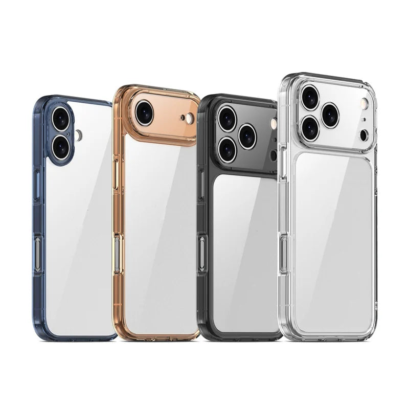 Clear Shockproof Phone Case for iPhone 17/ 17 Air / 17 Pro Max- Hybrid TPU+ PC Protection