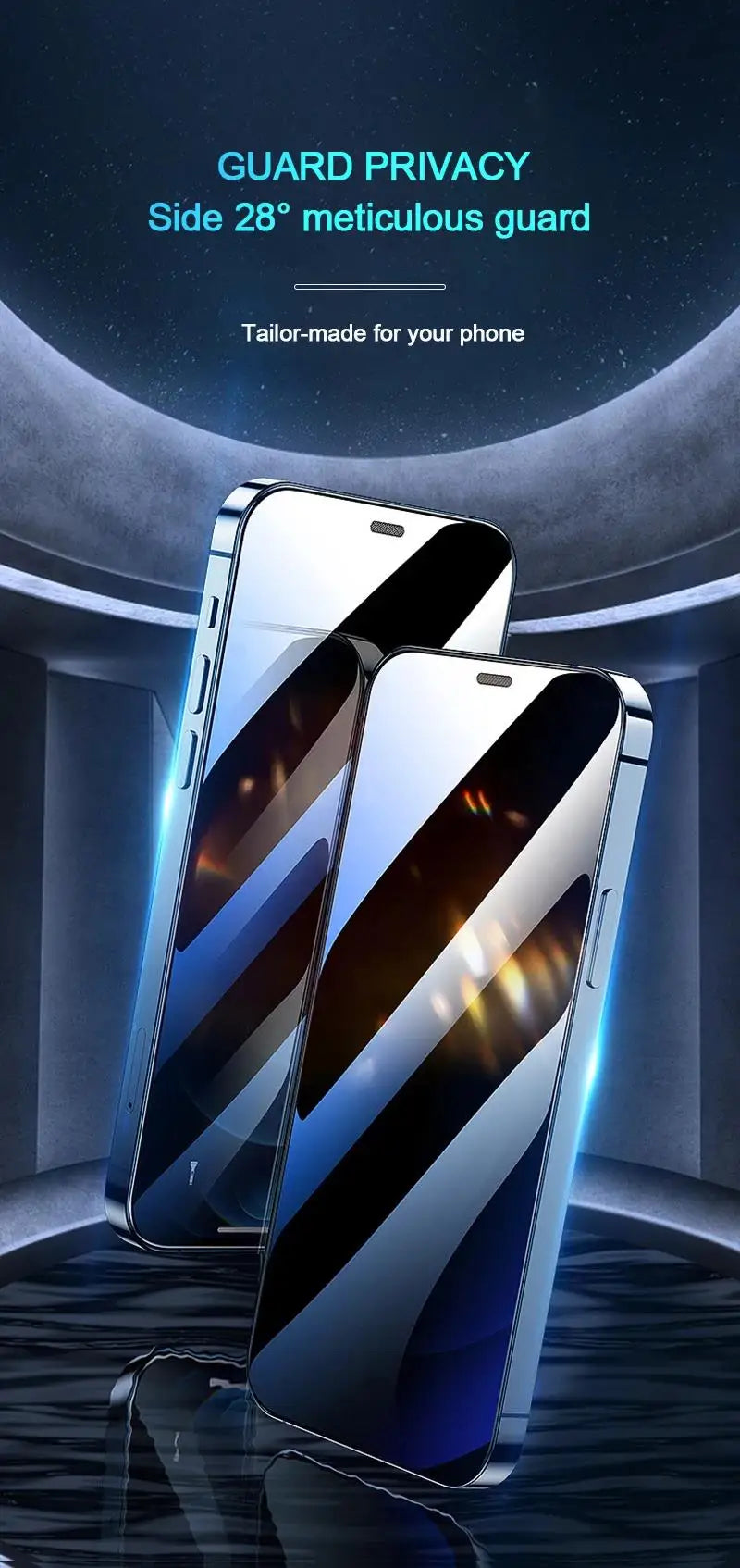 Premium Anti-Spy Privacy Screen Protector [4-Pack] for iPhone 11-17 Series