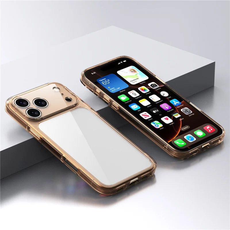 Clear Shockproof Phone Case for iPhone 17/ 17 Air / 17 Pro Max- Hybrid TPU+ PC Protection